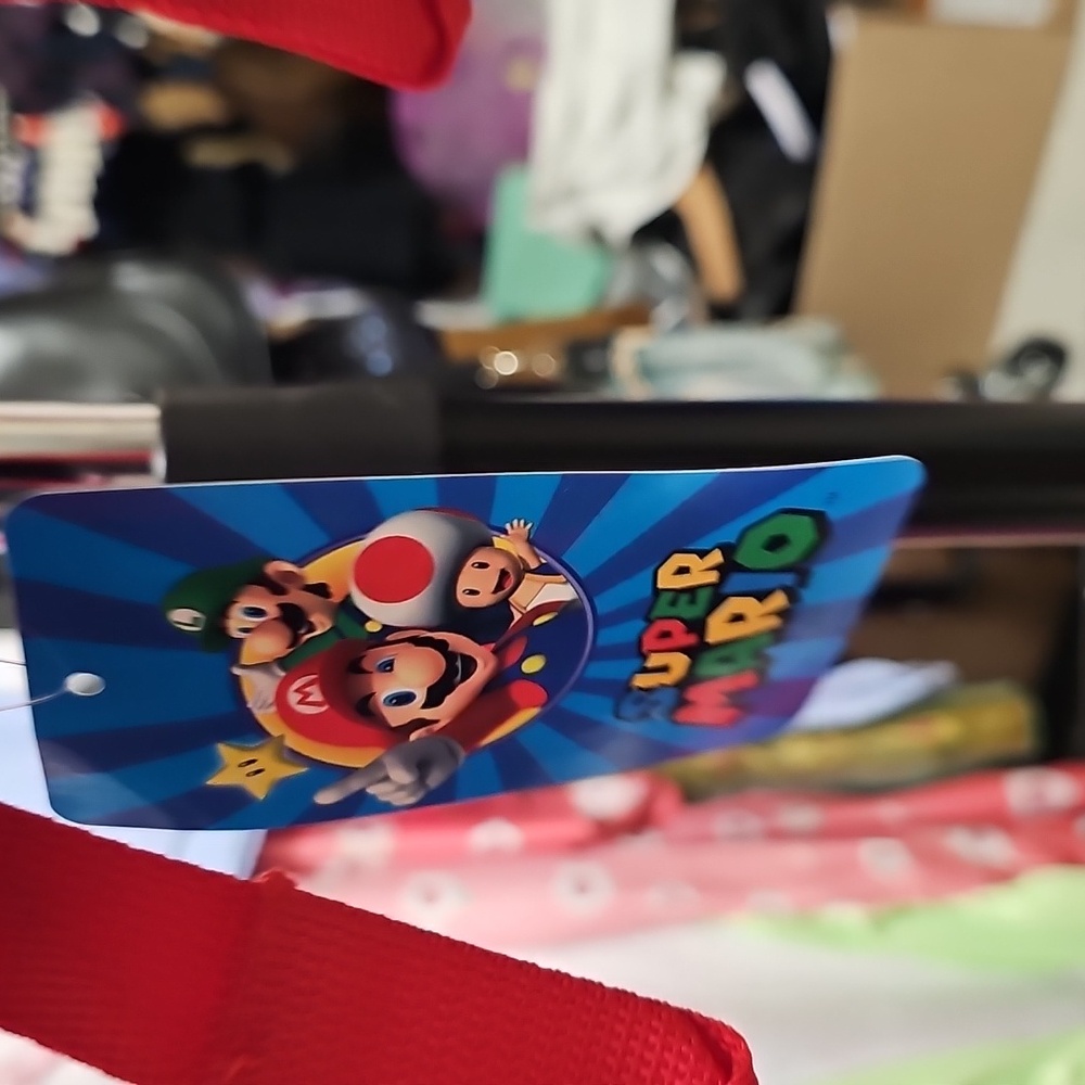 Nwt Nintendo Mario Kids Backpack - Red and Blue - Picture 2 of 4